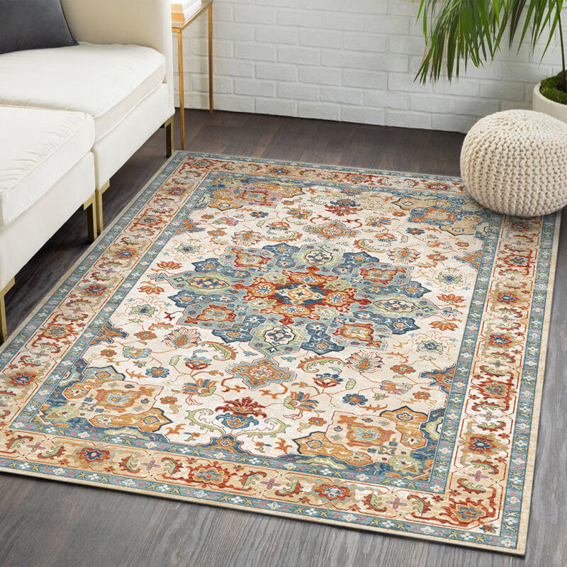 Boho Living Room Rug with Intricate Pattern