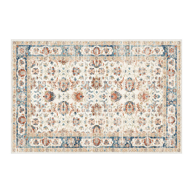 Decorative rug with intricate pattern on a white background