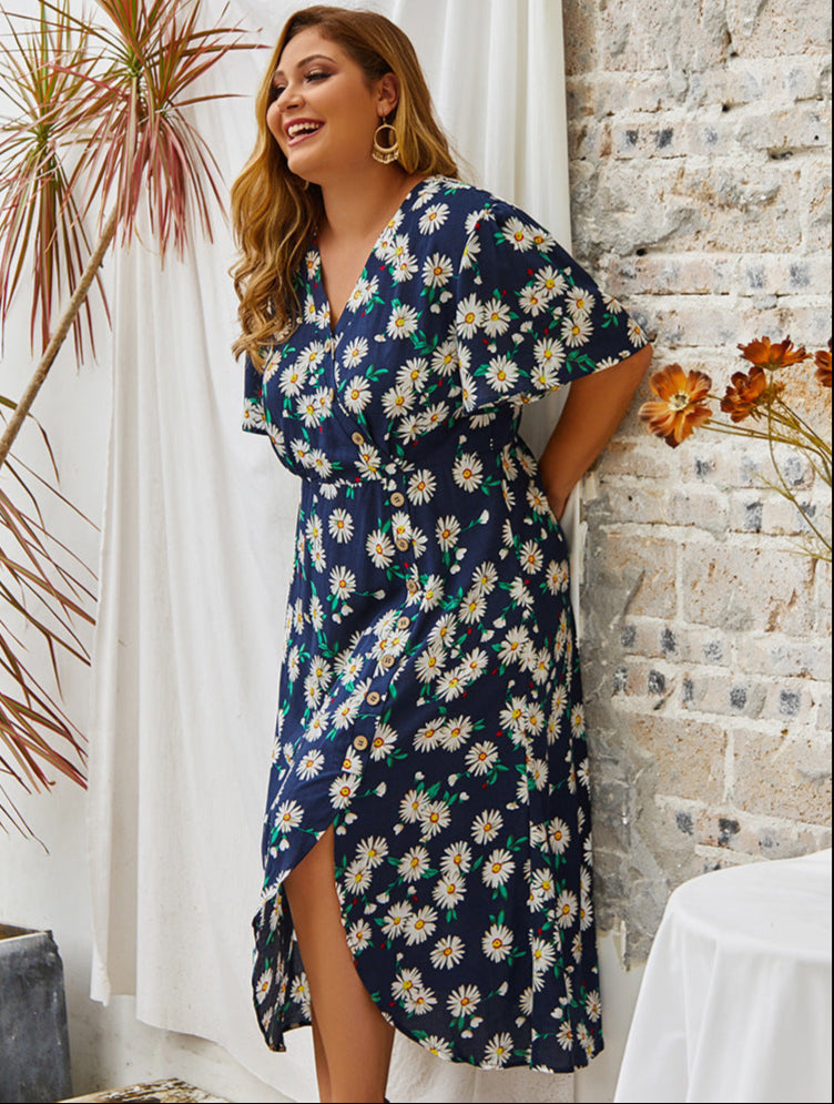 Boho Midi Plus Size Dress