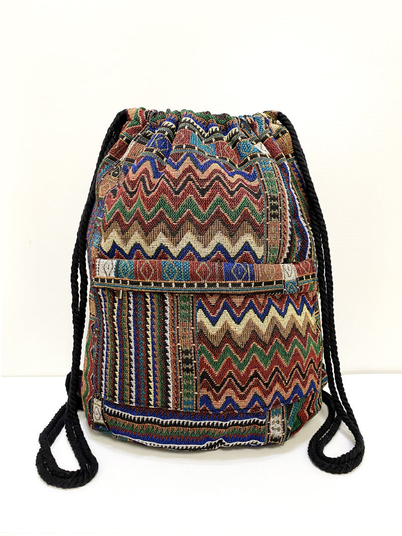 Boho Pattern Drawstring Backpack bag