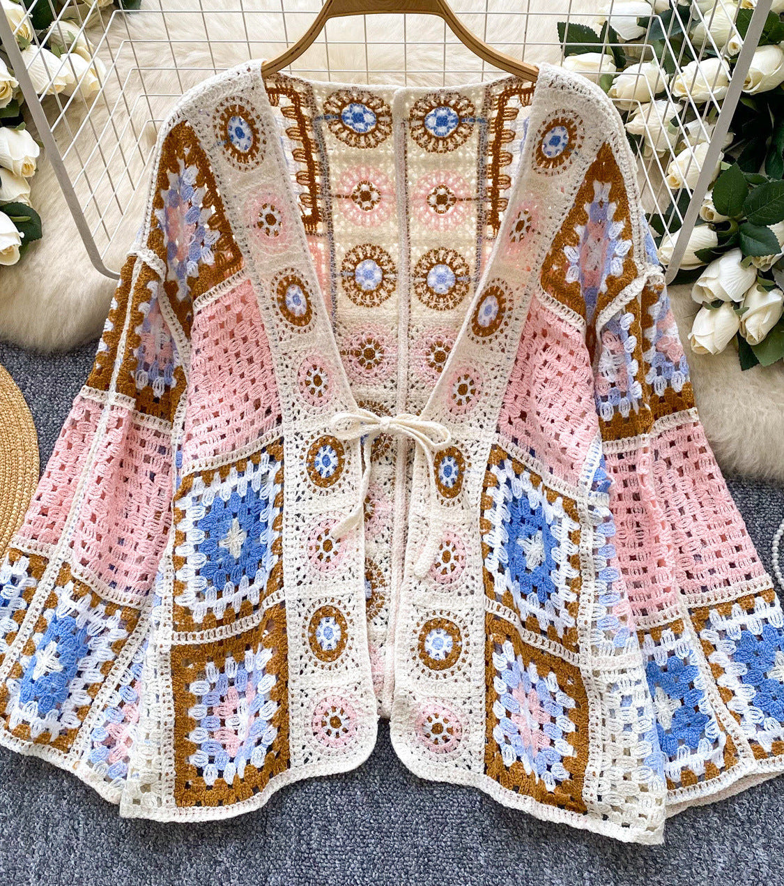 Boho Patterned Long Cardigan
