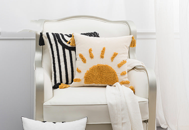 Boho Pillowcase with Sun Design