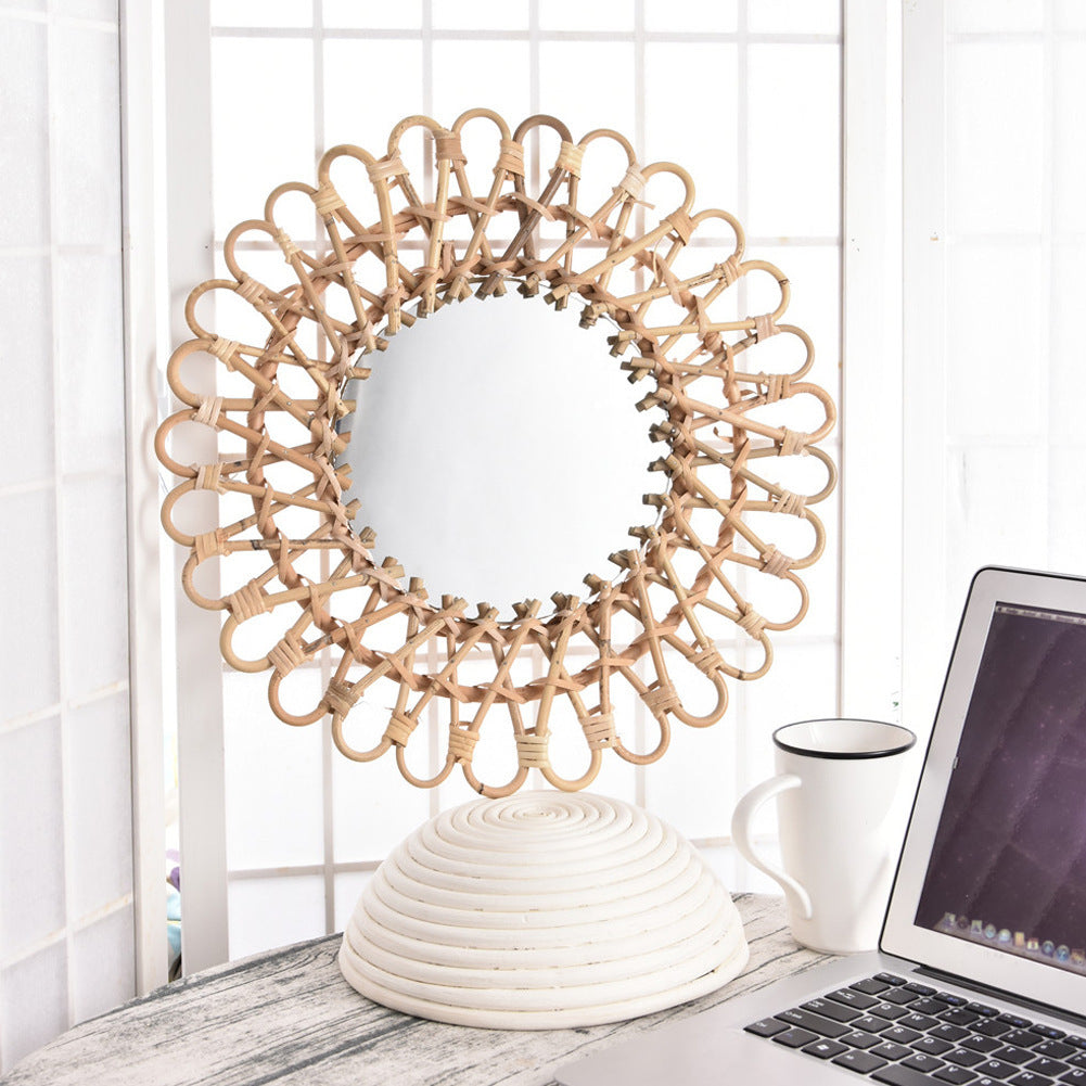 Boho Rattan Mirror