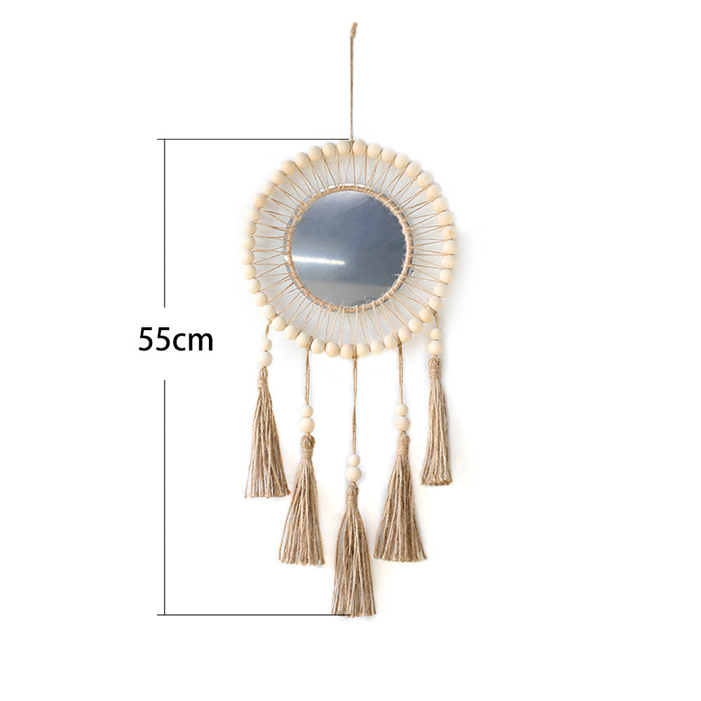 Boho Style Mirror with Tassels and Beads