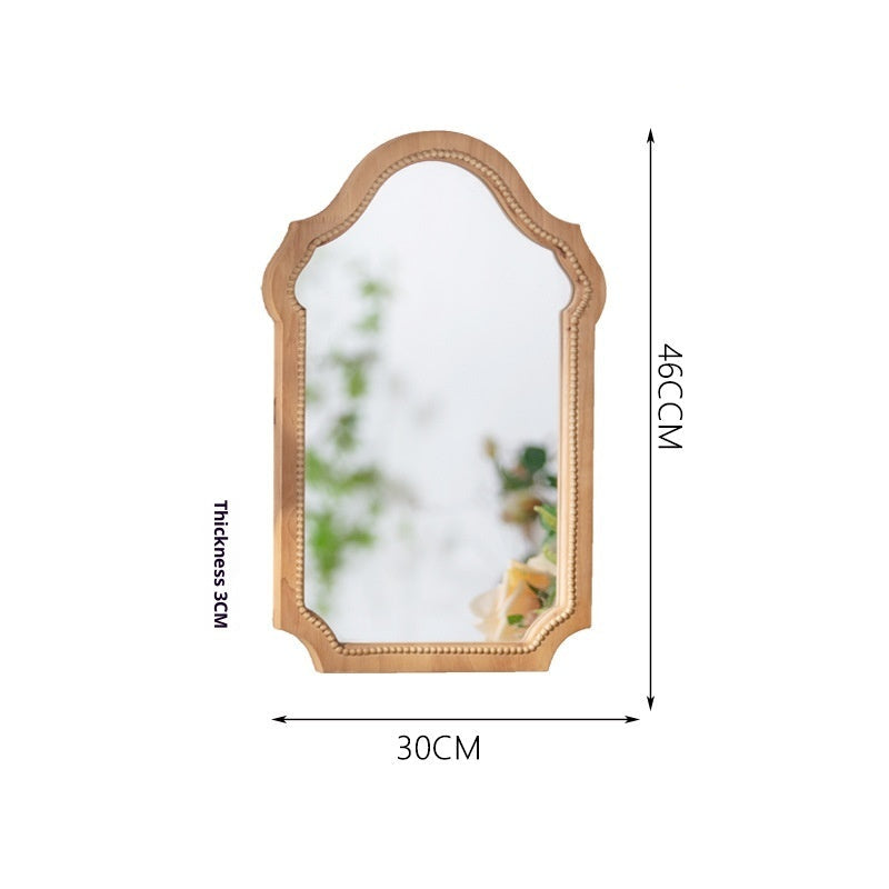 Boho Style Wooden Wall Mirror