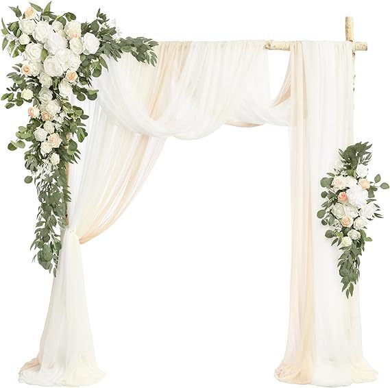 Boho Wedding Arch Flower Decorations and Drapes Set