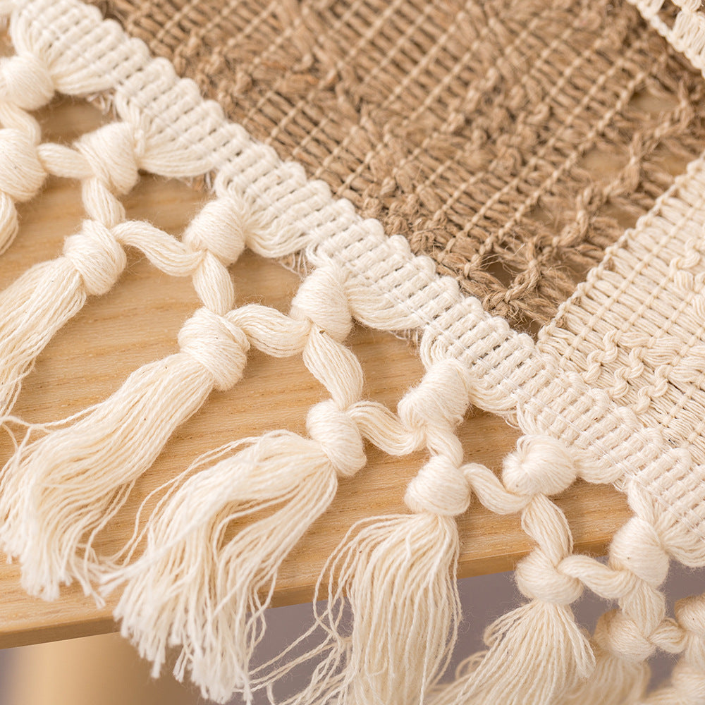 Boho Wedding Decorative Tablecloth with Tassels