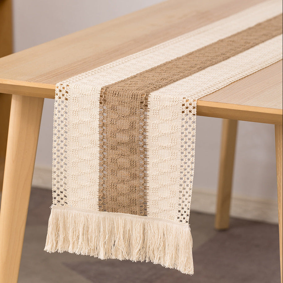 Boho Wedding Decorative Tablecloth with Tassels