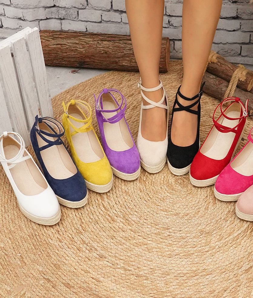 Boho Woven Wedge Heels