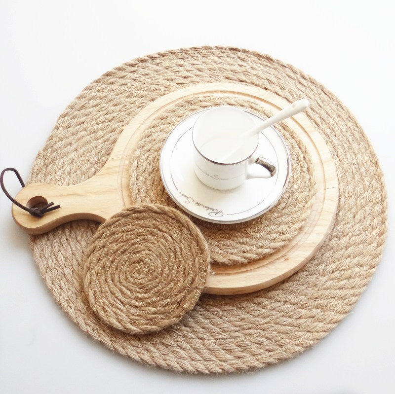 Boho Woven Round Placemats
