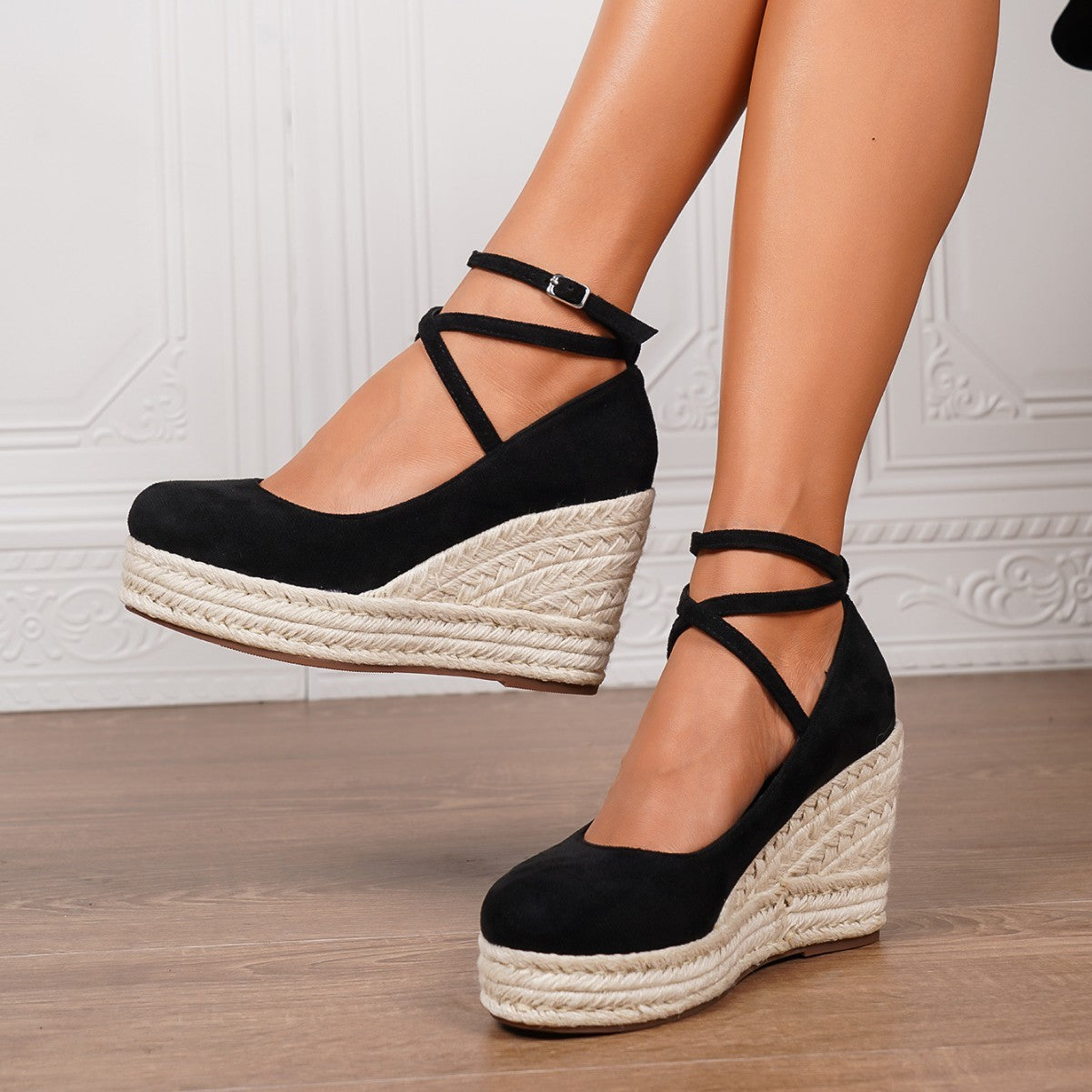 Boho Woven Wedge Heels