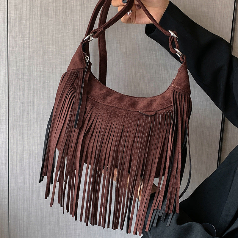 Boho_ harmony black_Fringe_Bag_for_Women