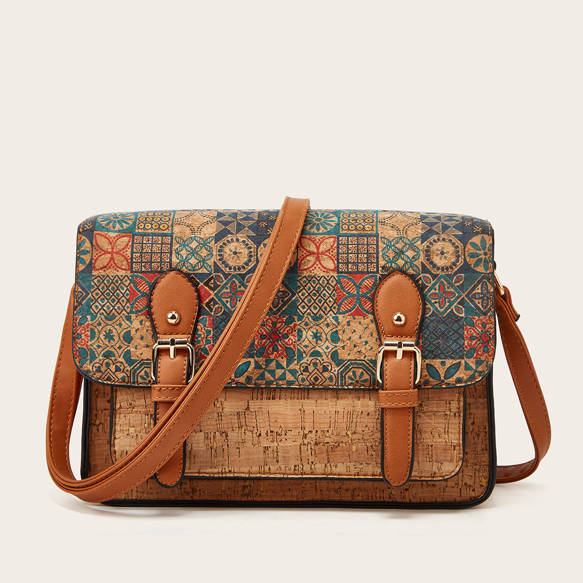 Bohemian Brown Cork Bag