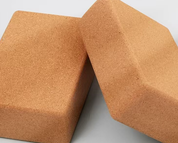 Brown Rectangular Yoga Cork Blocks
