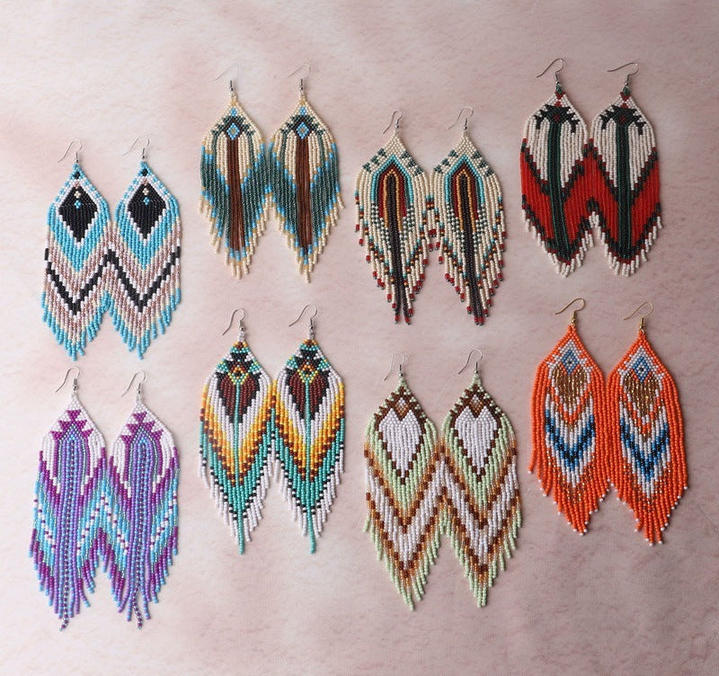 Colorful Beaded Earrings for Women