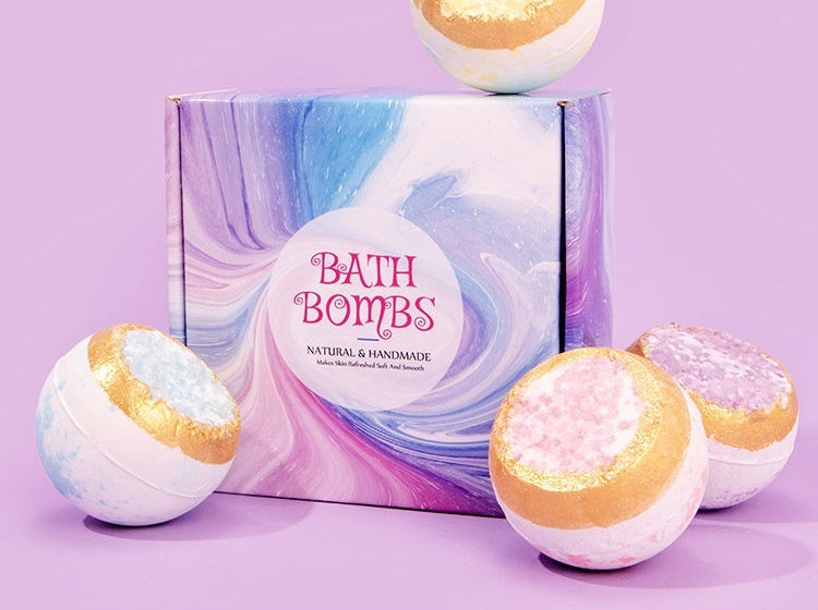 Colorful Bath Salt Bath Bombs 4 Piece Pack