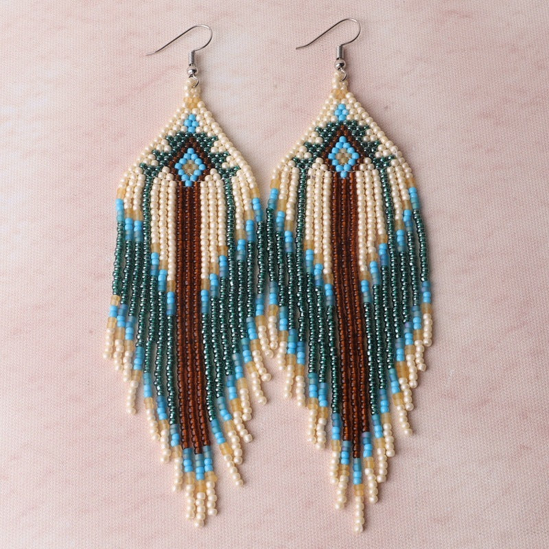 Colorful Beaded woven Earrings for Women