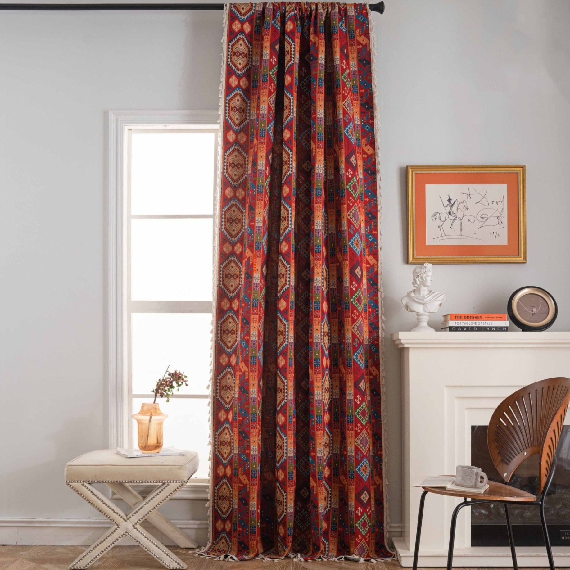 Colorful Boho Patterned Curtain