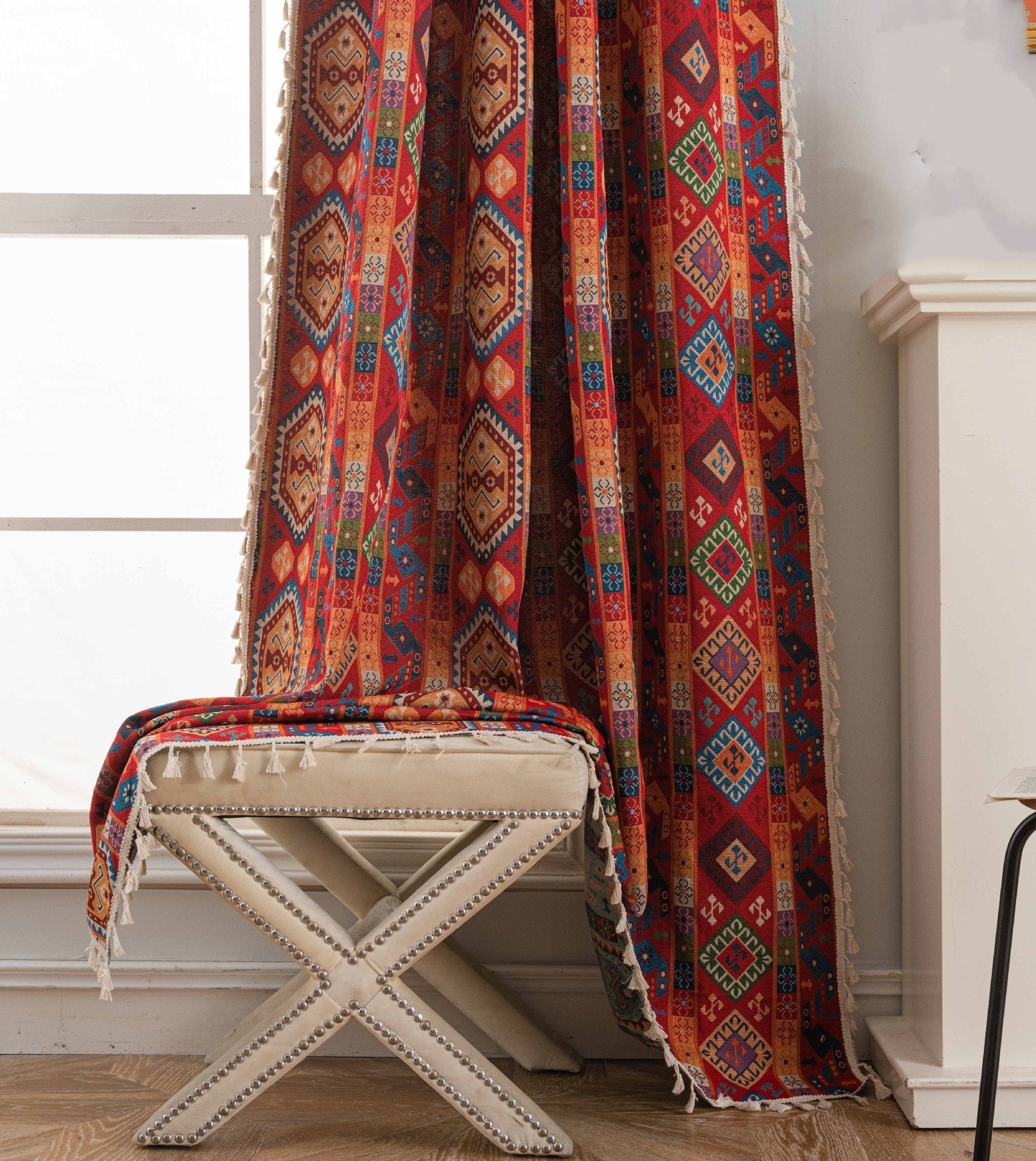 Colorful Boho Patterned Curtains