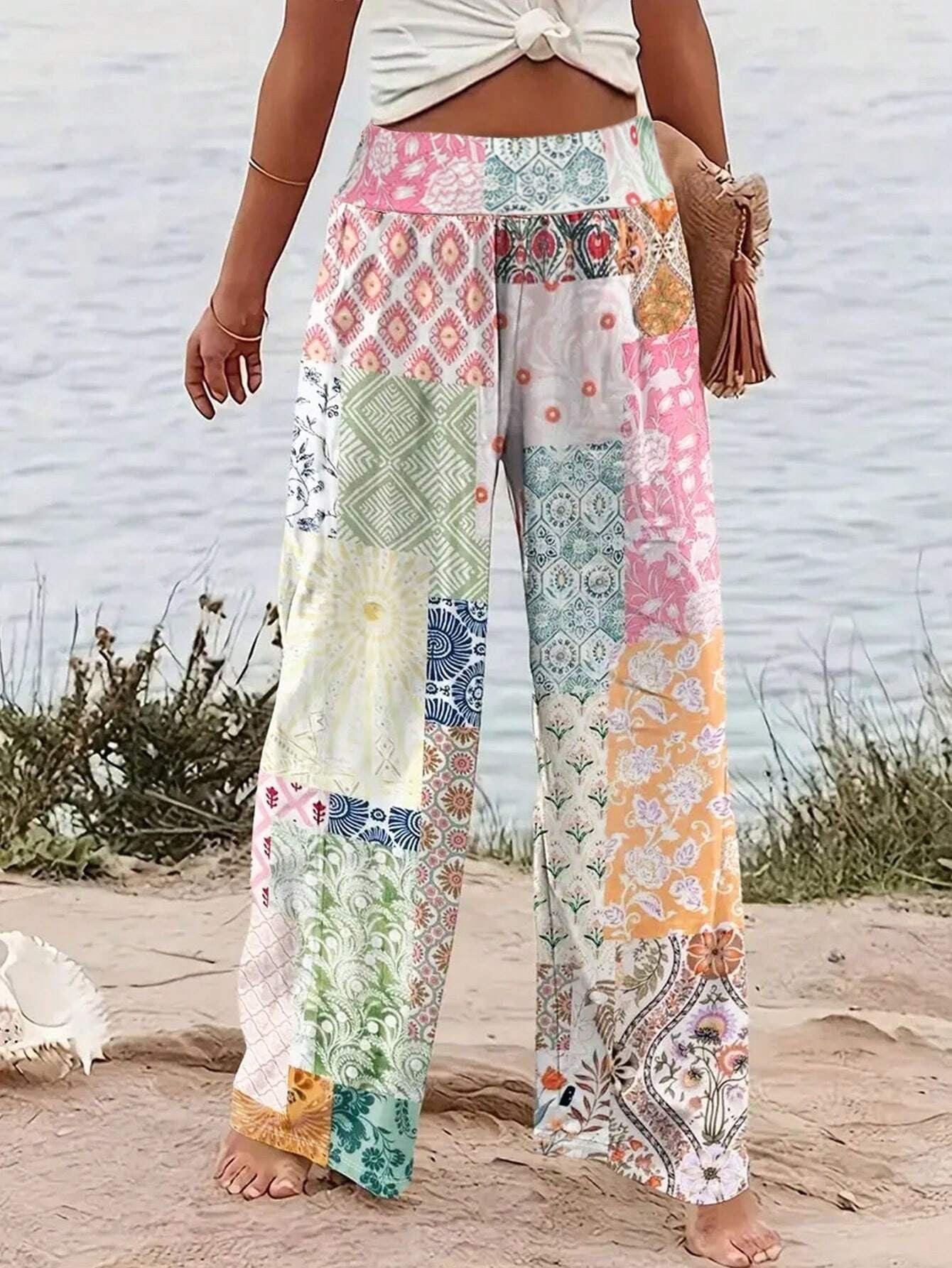 Colorful Printed Boho Hippie Pants