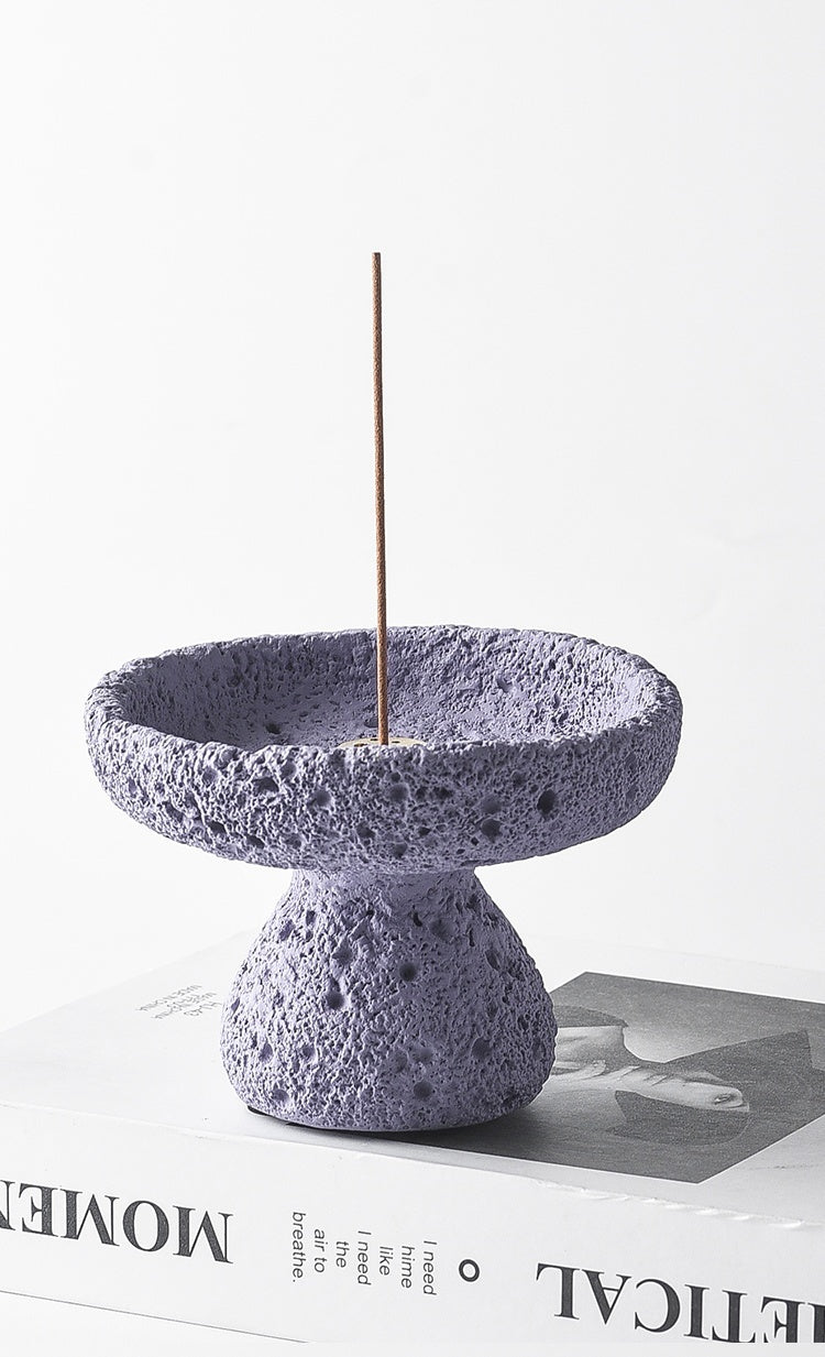 Concrete Texture Incense Burner Vase