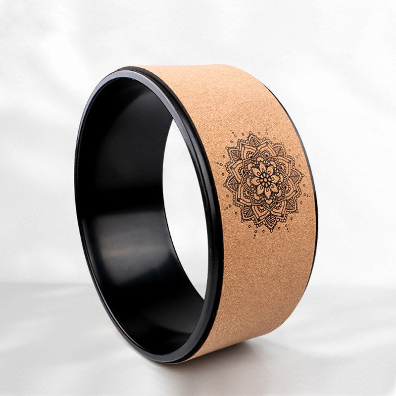 Cork Yoga Wheel Mandala Design