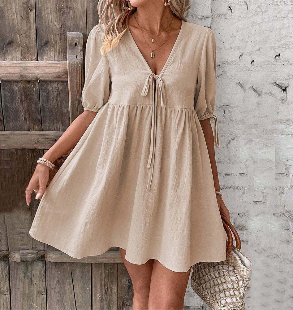 Cream Boho Dress