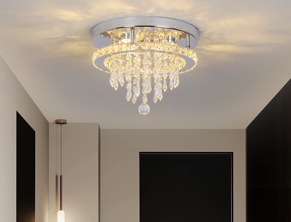 Crystal Ceiling Chandelier Boho Lamp
