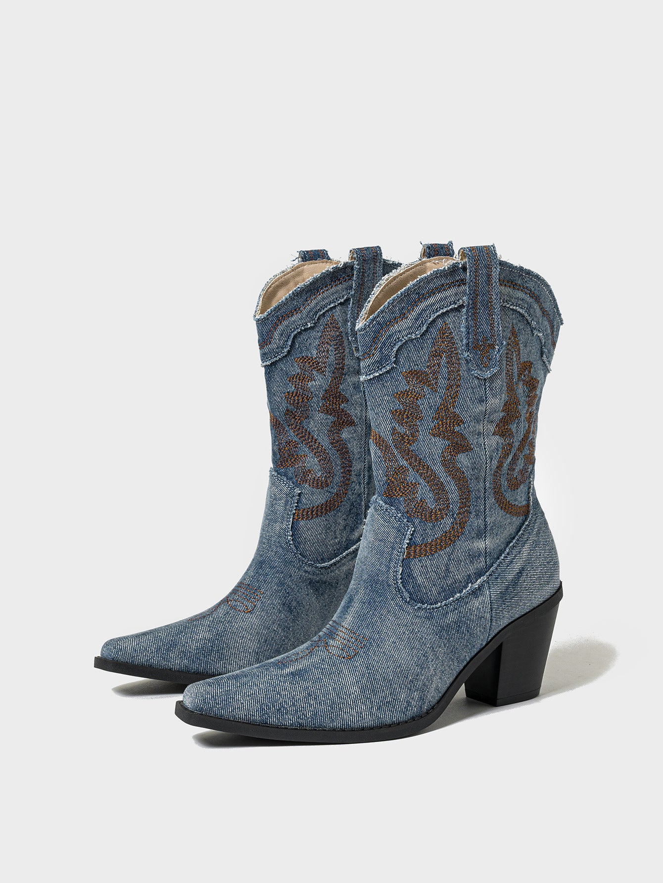 Denim Cowboy Boots for Women blue