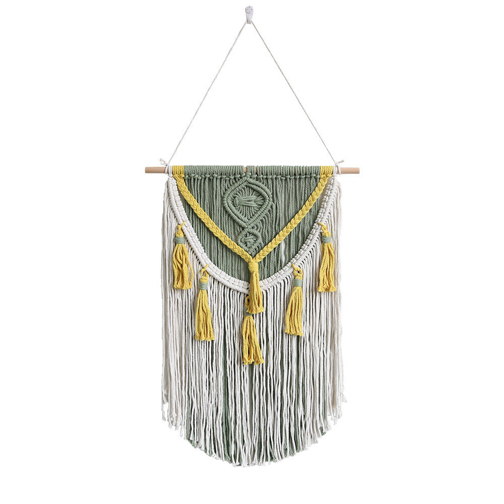Earthy Macrame Wall Decoration with Tassels