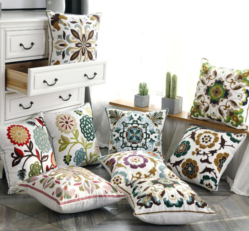 Ethnic Floral Pillowcases Bohemian Style