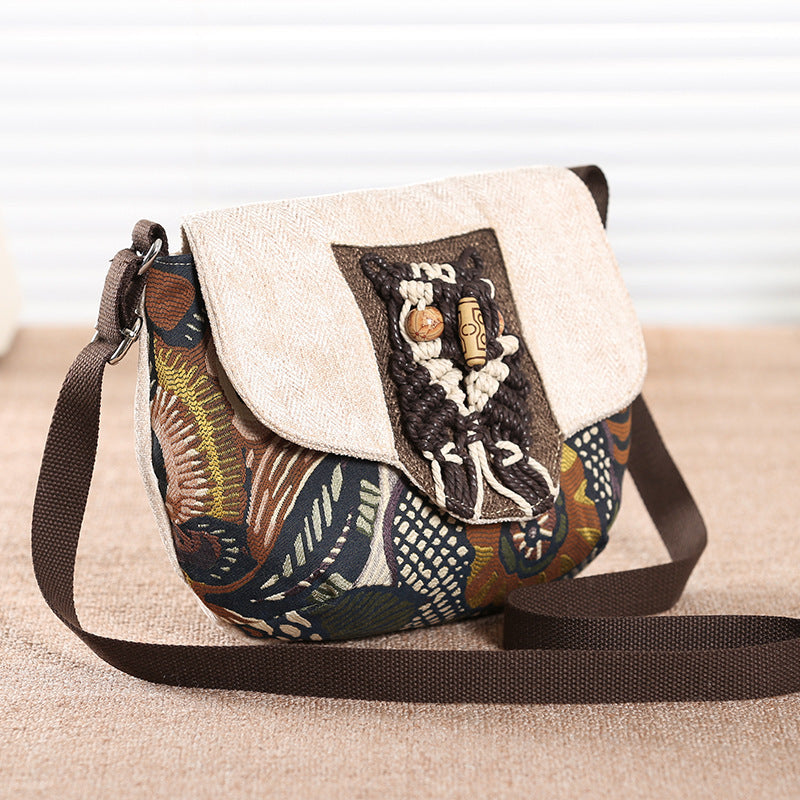 Ethnic Pattern Saddle Bag