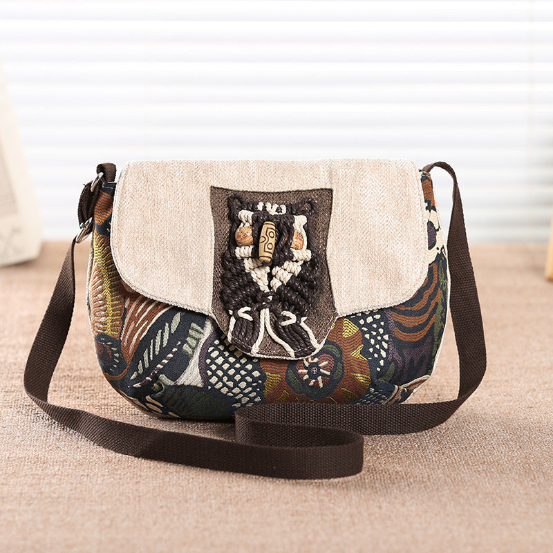 Ethnic Pattern Saddle Bag