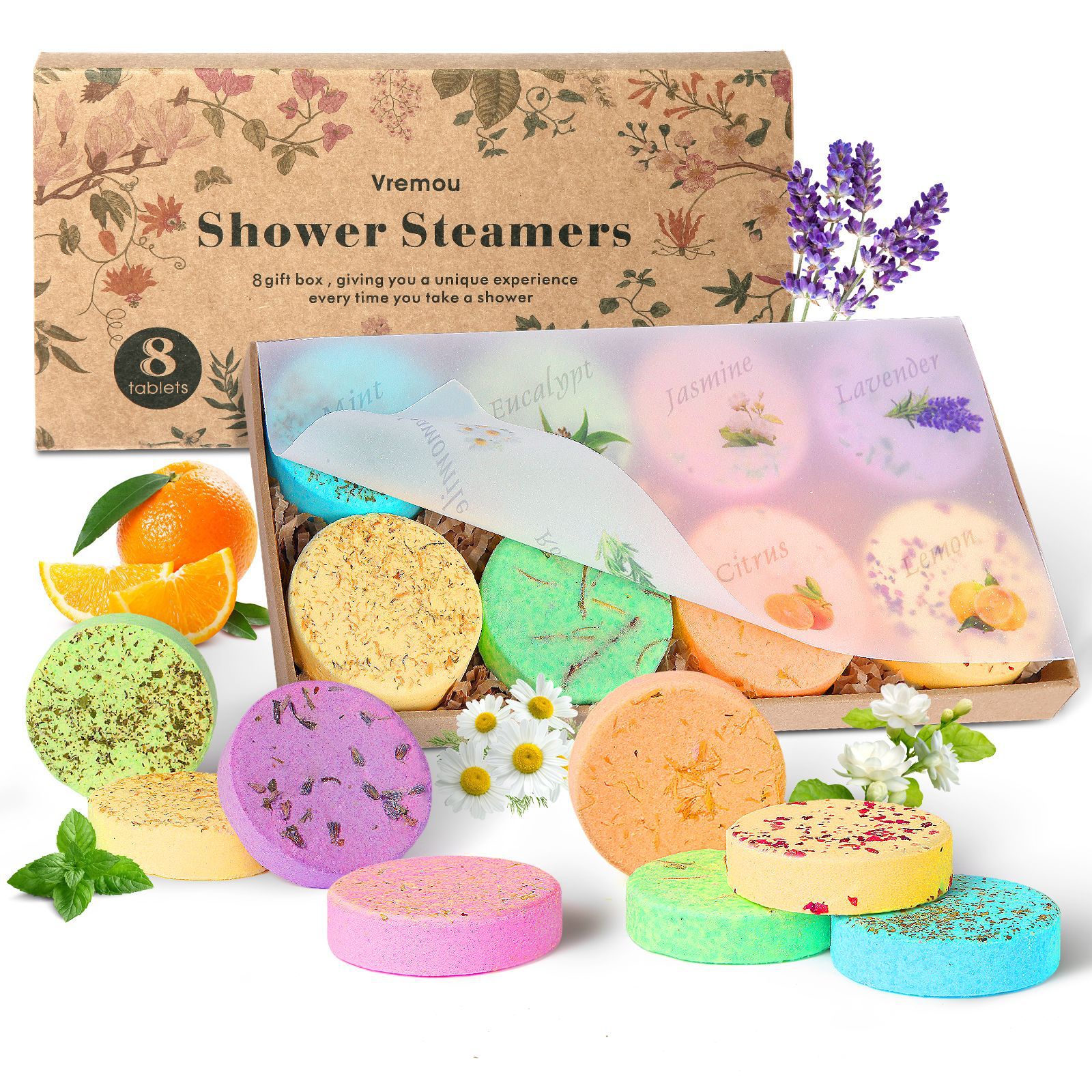 Round Flower Shower Steamers