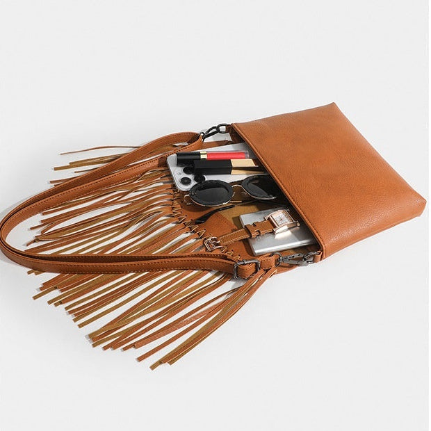 Fringed Crossbody Purse Boho Style