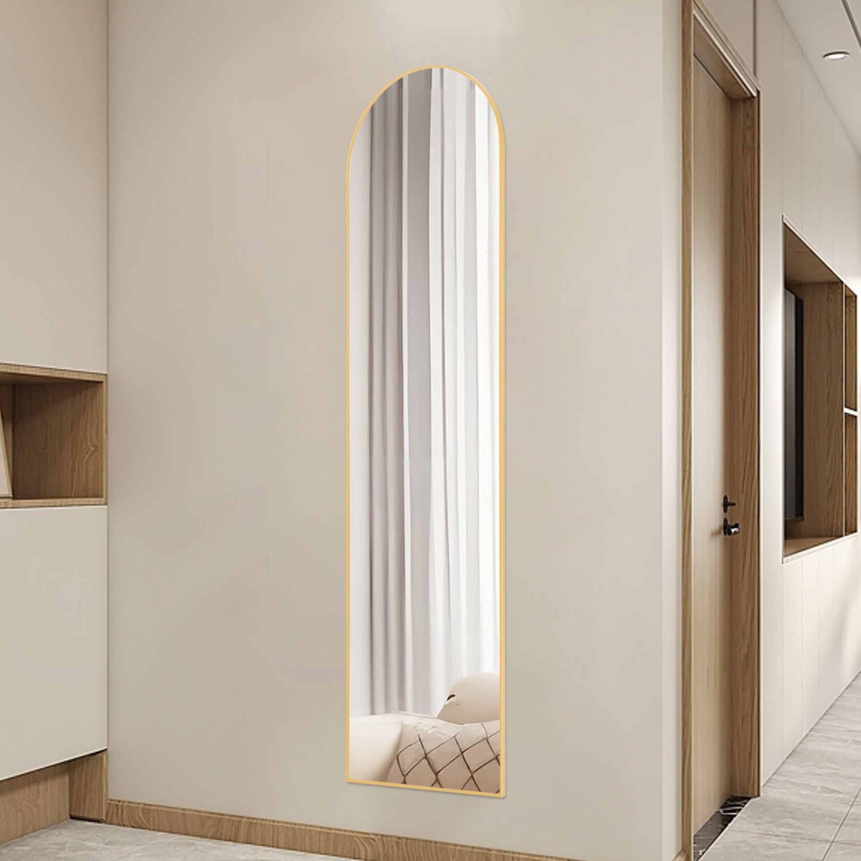 Full Body Arched Rectangular Wall Mirror