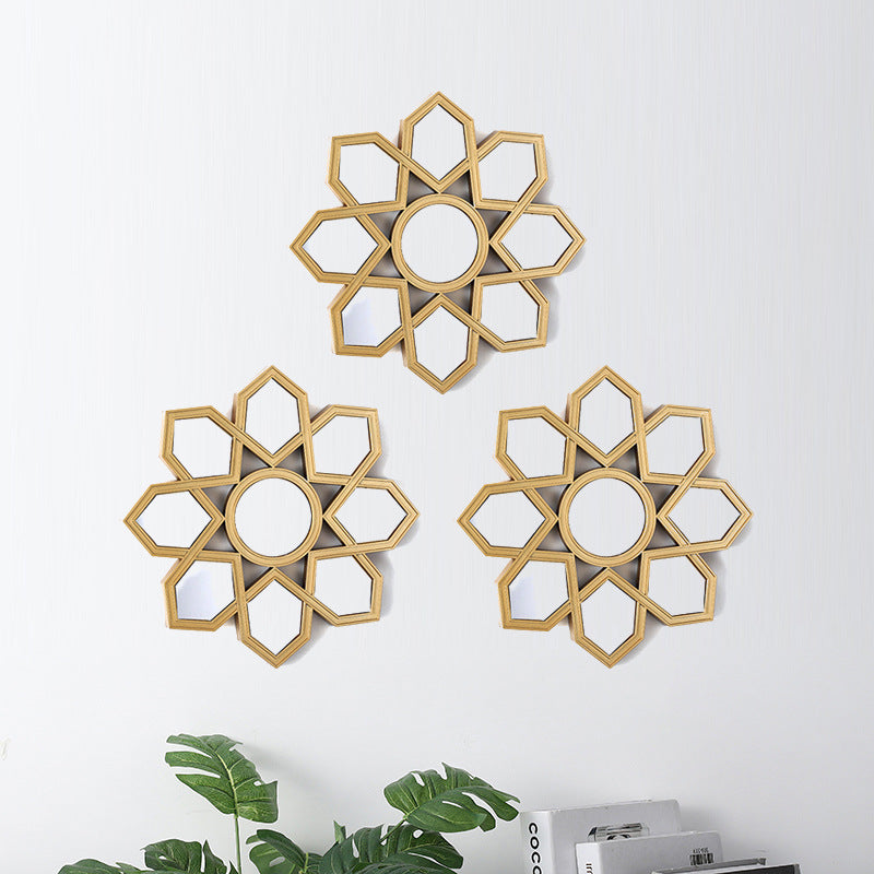 Geometric Star Flower Mirrors