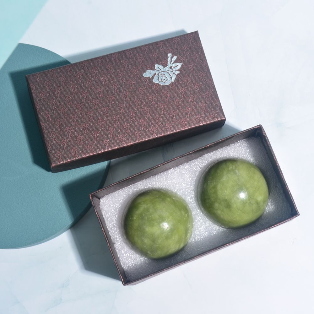 Green Jade Meditation Balls Baoding