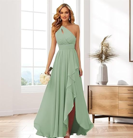 Green Maxi Boho Bridesmaid Dress