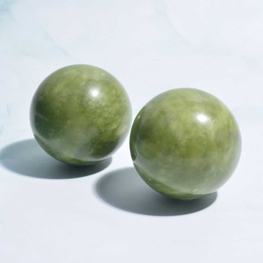 Green Jade Meditation Balls Baoding