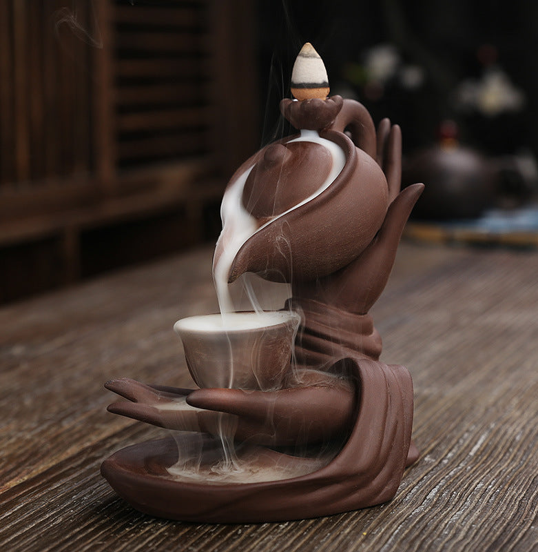 Hand Pouring Tea Incense Cone Waterfall