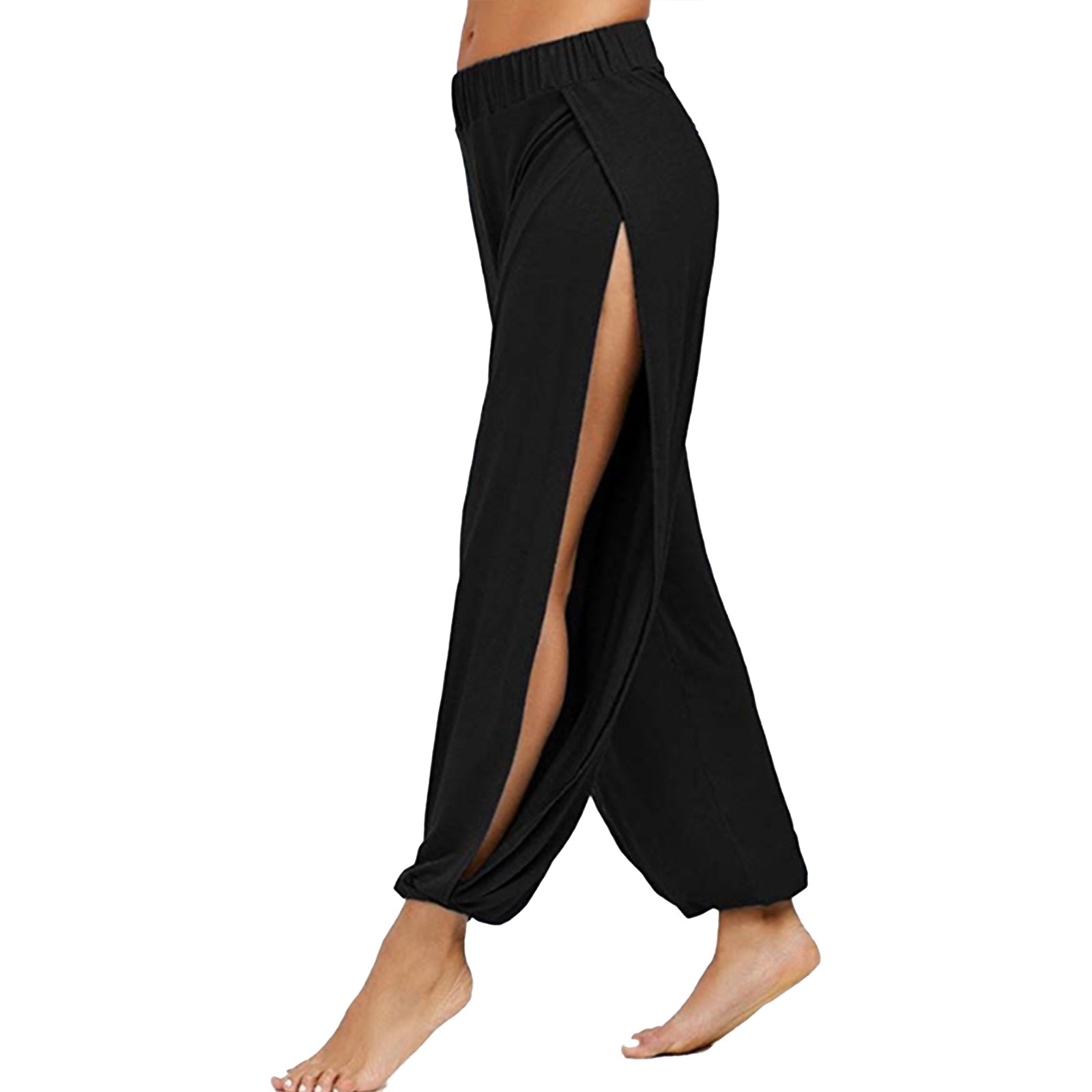 Harem Yoga Pants with Side Cutouts