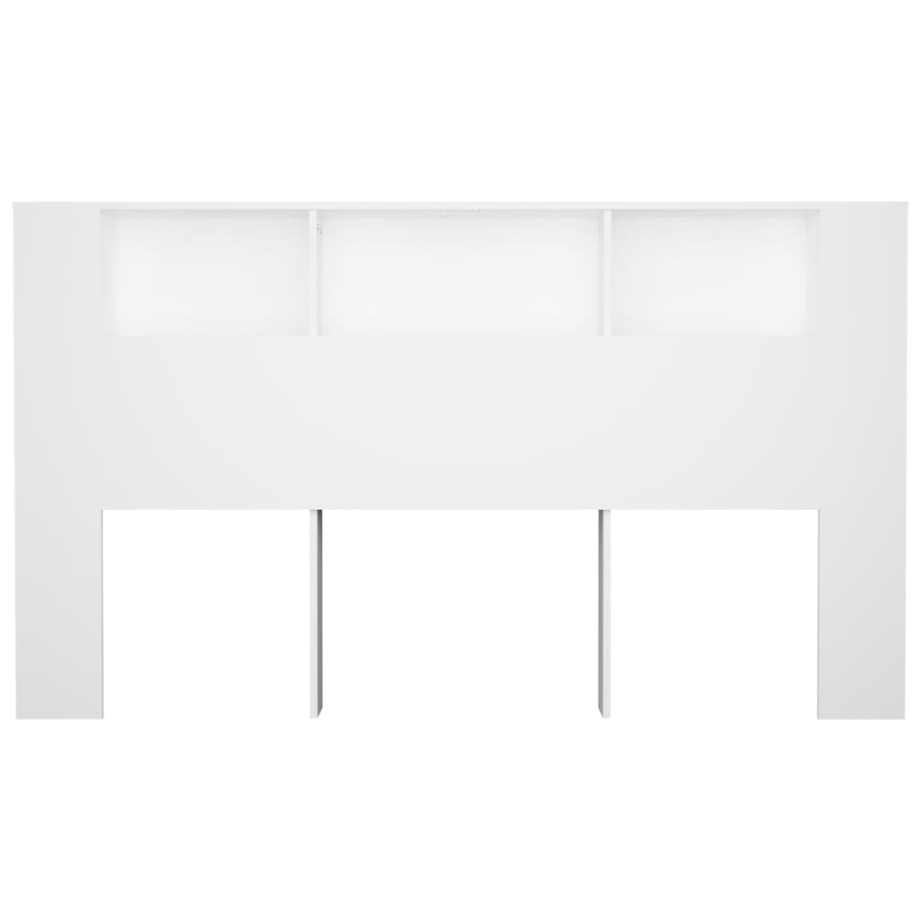 White Headboard with Shelves