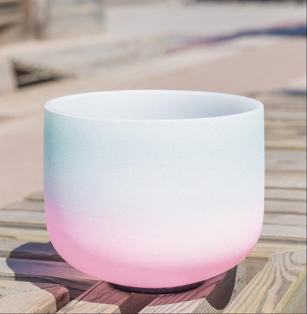 Large Blue and Pink Crystal Meditation Bowls