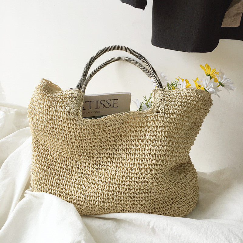 Large Soft Woven Summer Shoulder Bag