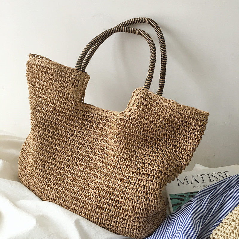 Large Woven Summer Shoulder Bag