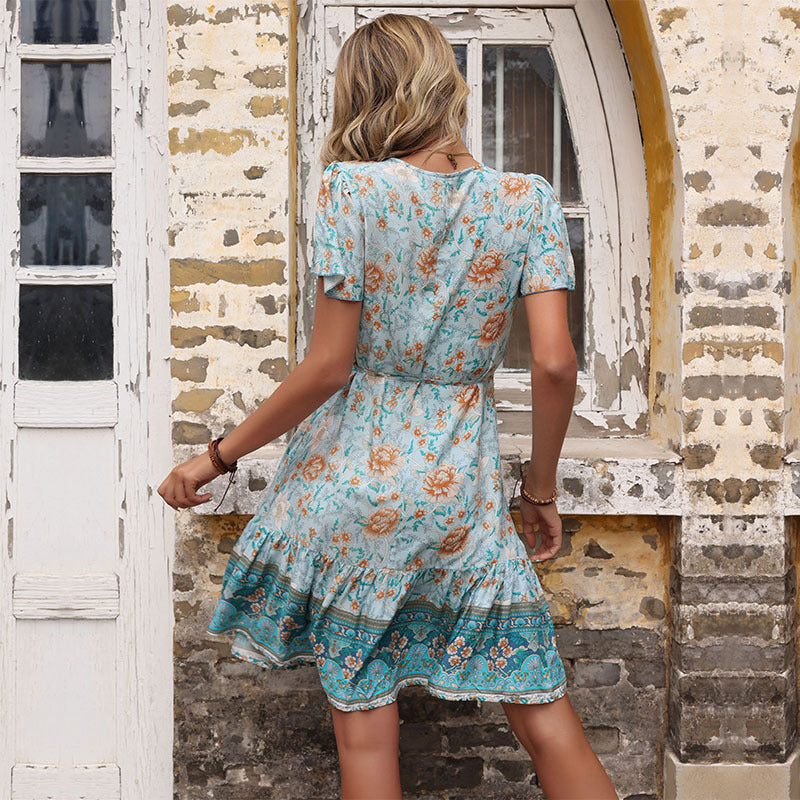 Light Blue Boho Pattern sunDress