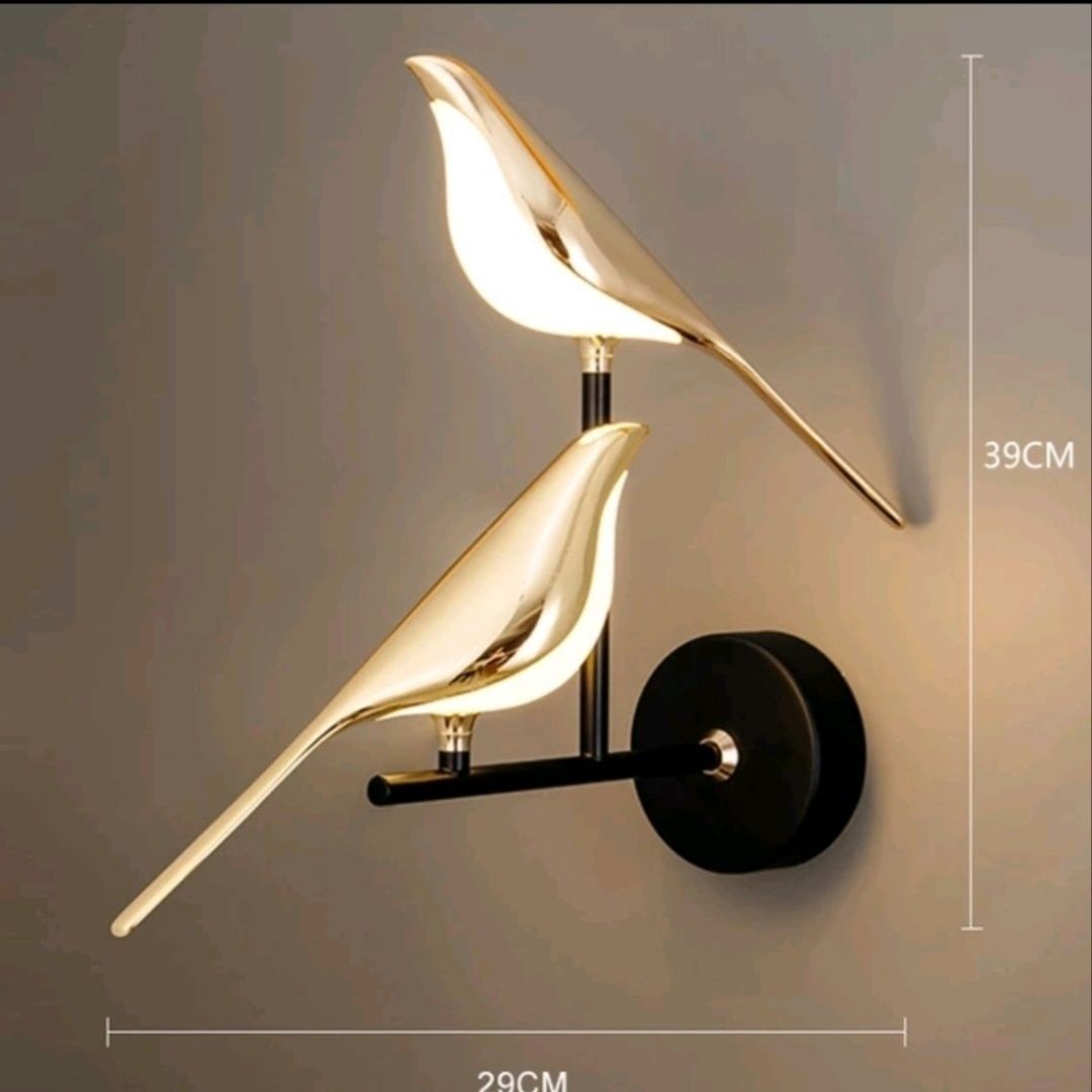 Magpie Bird Bedroom Bedside Wall Lamps