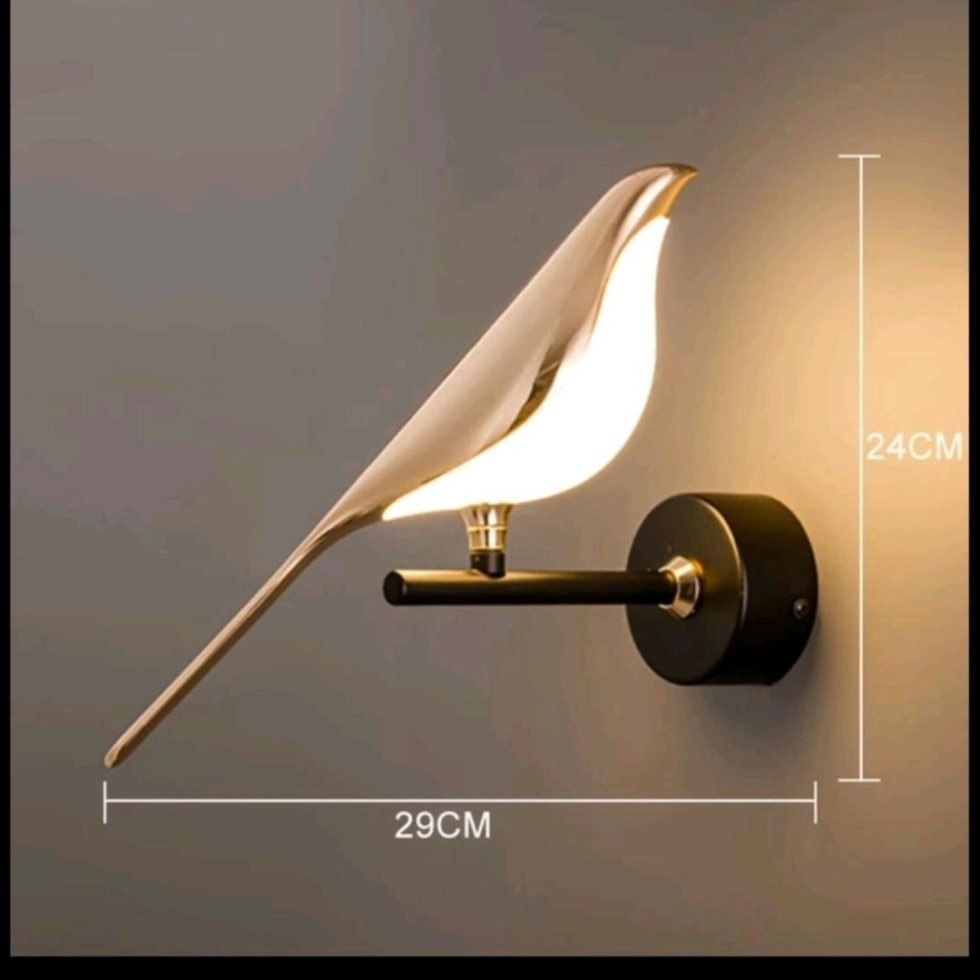 Magpie Bird Bedroom Bedside Wall Lamp
