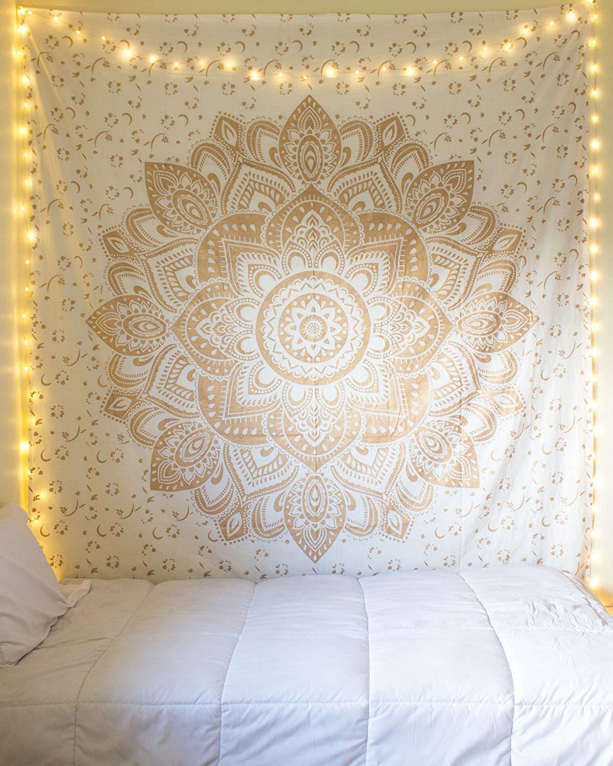 beige Mandala Wall Tapestry Boho Decoration